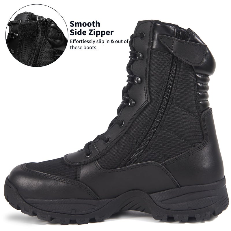 WIDEWAY Men's Tactical Work Boots Lightweight Military Combat Boot Army Desert Botas 8 inch - Image 3